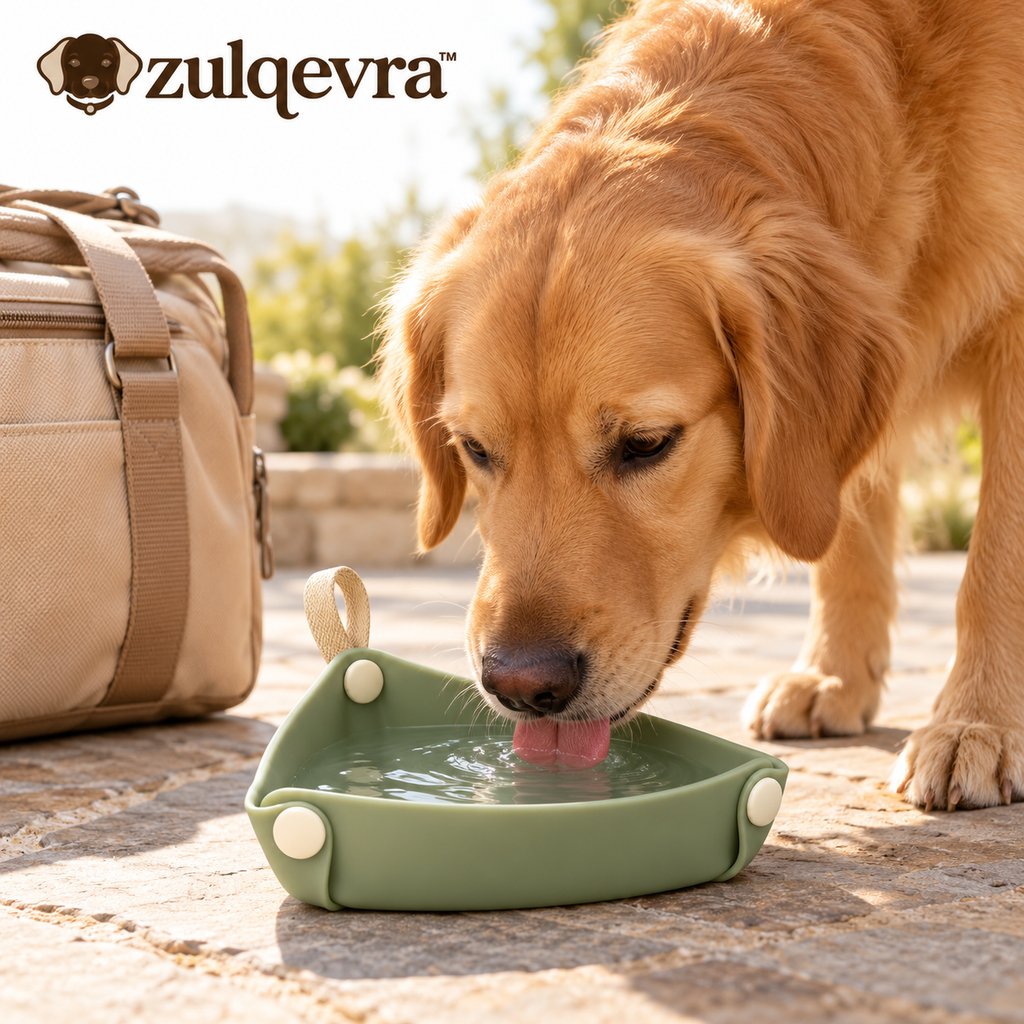 Zulqevra™ LoopBowl Snap-Flat Travel Bowl