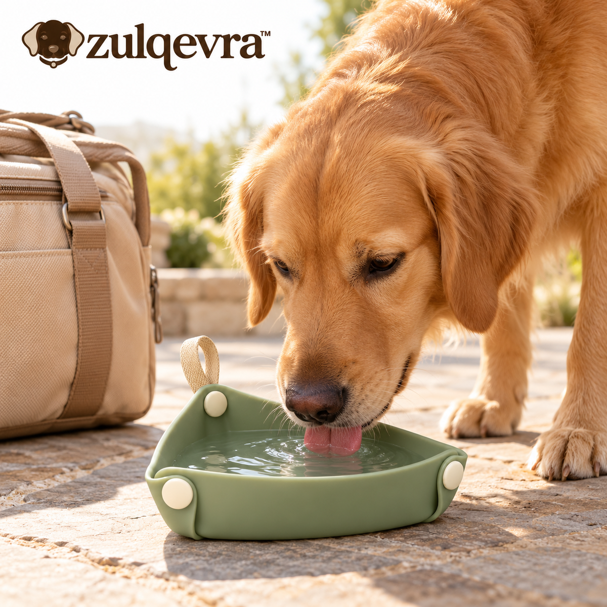 Zulqevra™ LoopBowl Snap-Flat Travel Bowl