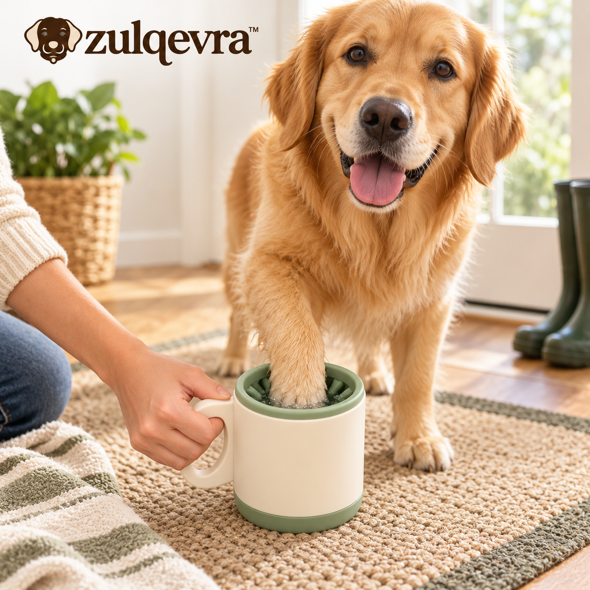 Zulqevra™ RinseLeaf Removable-Liner Paw Cup