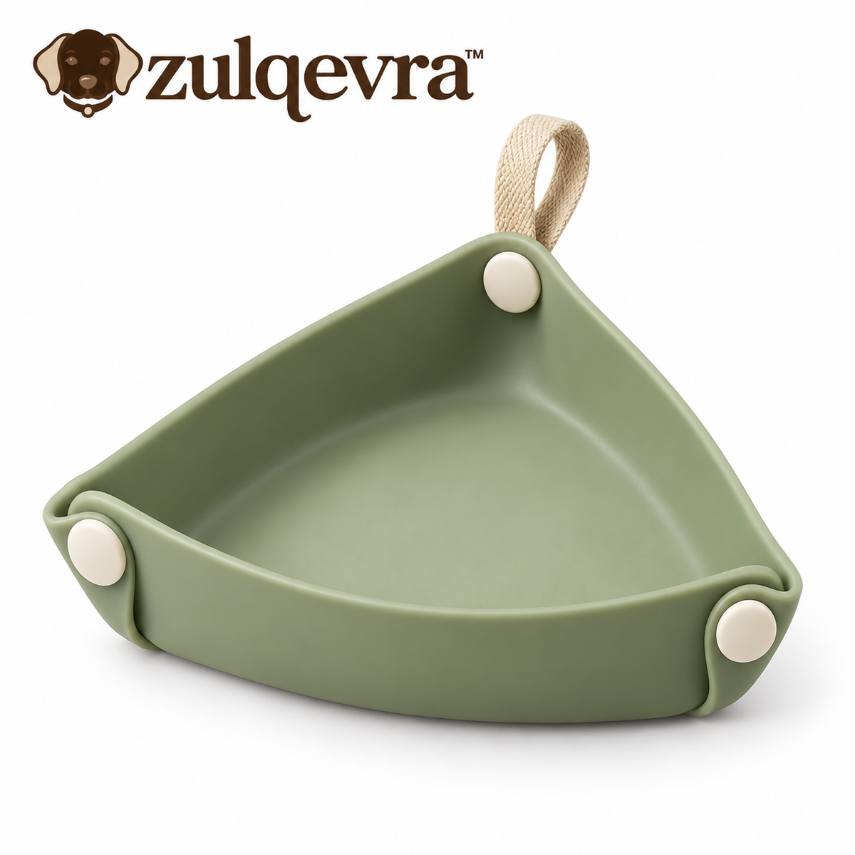 Zulqevra™ LoopBowl Snap-Flat Travel Bowl