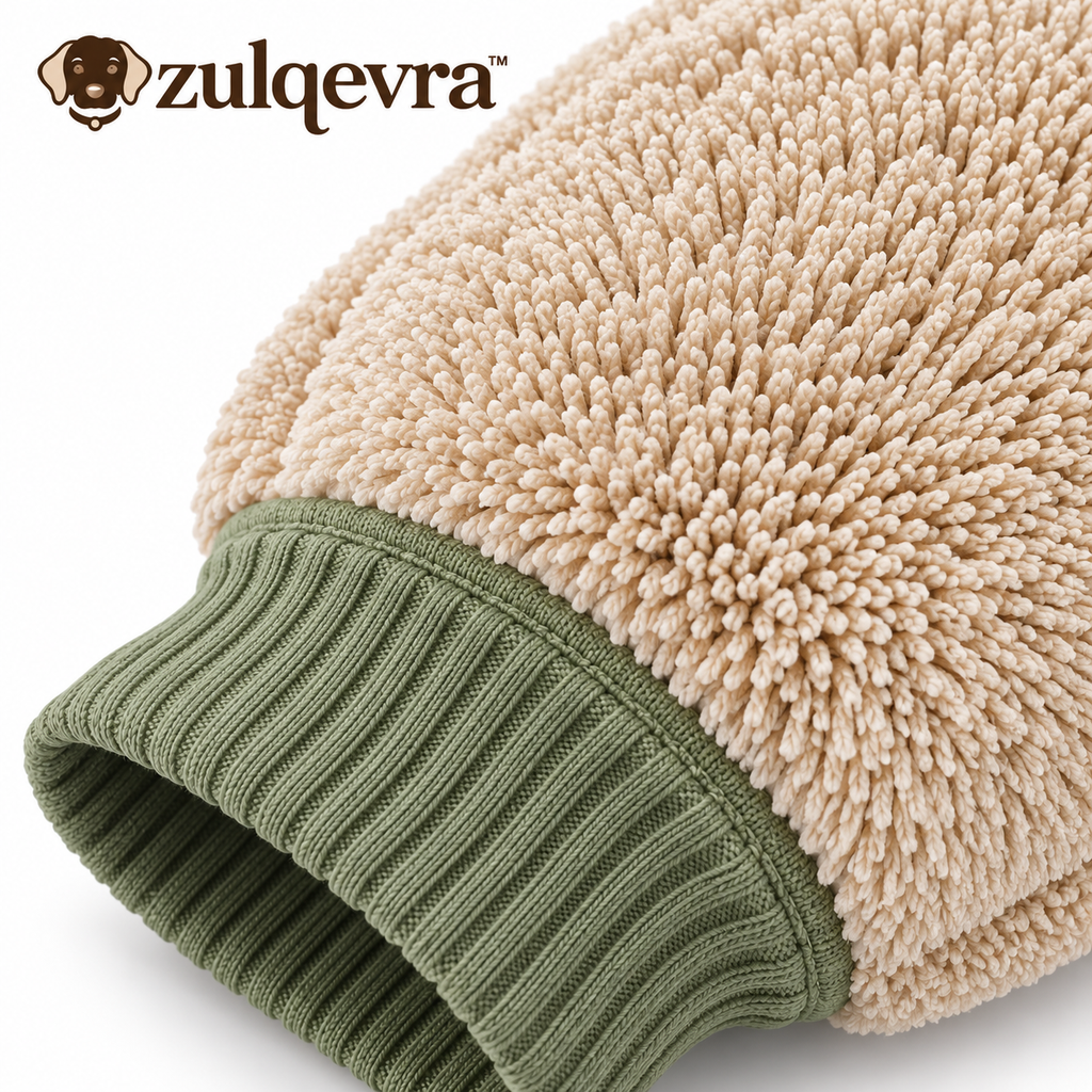 Zulqevra™ PawFold Pocket Drying Mitt