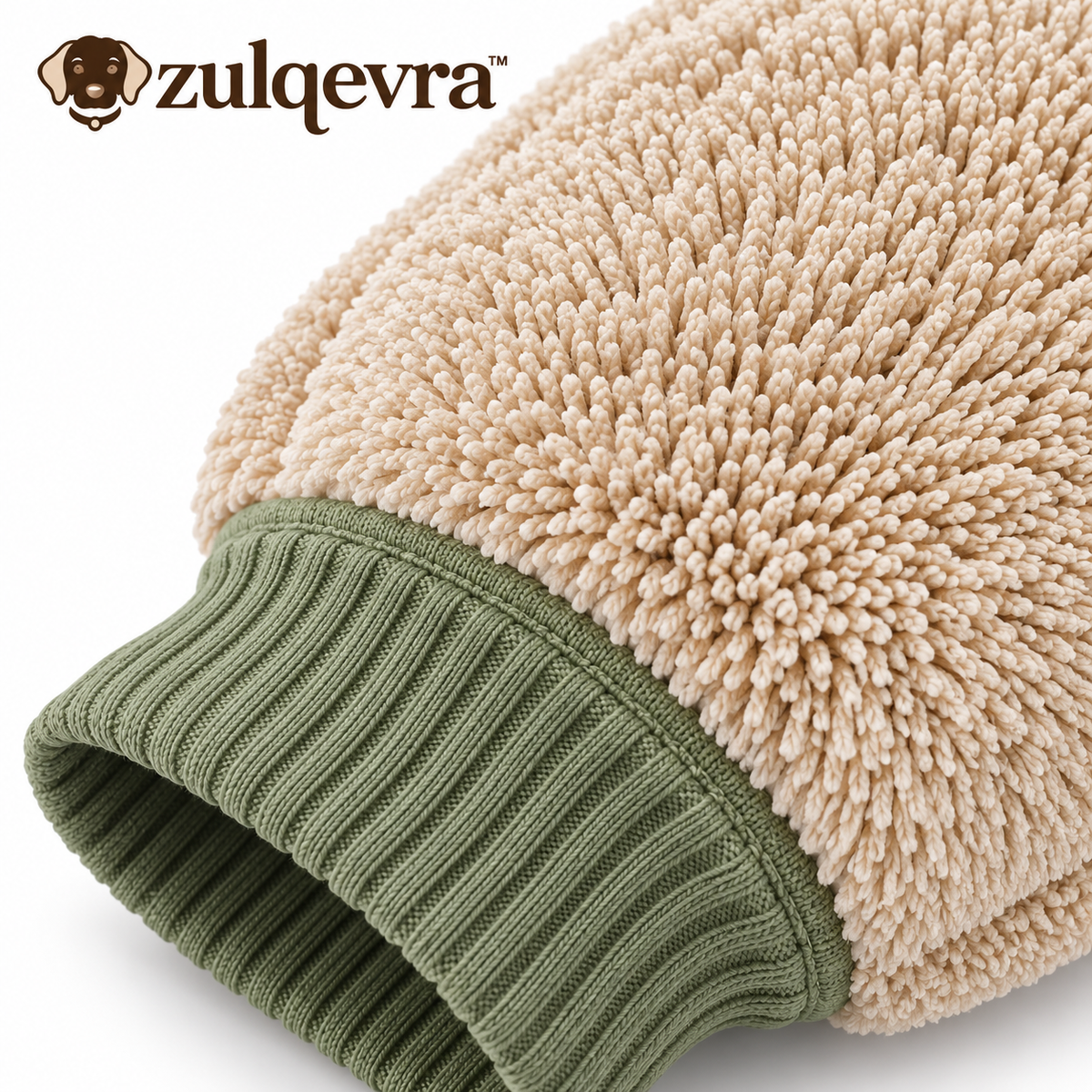 Zulqevra™ PawFold Pocket Drying Mitt